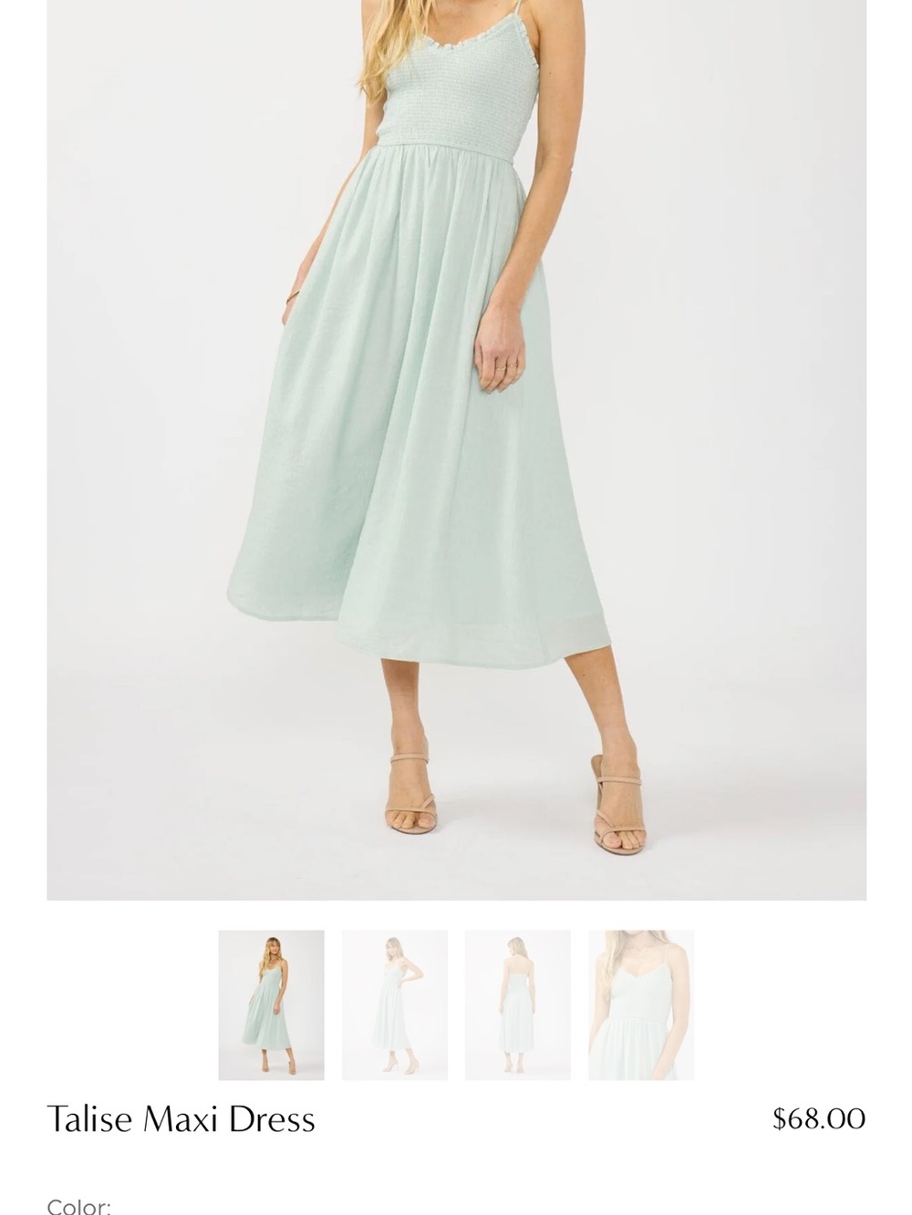 lovestitch Talise Maxi Dress in Light Mint